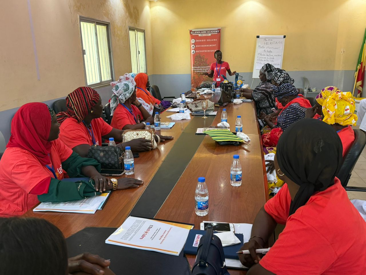 Women entrepreneurs at our Rural Smart Kiosk bringing solar energy and internet access to their community